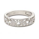 Jeulia Milgrain Round Cut Sterling Silver Women's Band