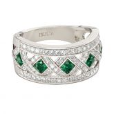 Jeulia Interwoven Round Cut Sterling Silver Women's Band