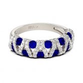 Hollow Round Cut Sterling Silver Women's Band