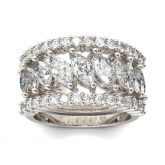 3PC Marquise Cut Sterling Silver Women's Band Set