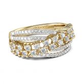 Crossover Sterling Silver Women's Band