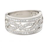 Intertwined Round Cut Sterling Silver Women's Band