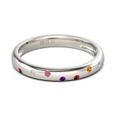 Jeulia Multicolor Round Cut Women's Band