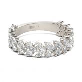 Jeulia Delicate Round Cut Sterling Silver Women's Band