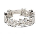 Butterfly Round Cut Sterling Silver Women's Band