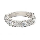 Jeulia Classic Round Cut Sterling Silver Women's Band