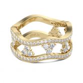 Jeulia Irregular Round Cut Sterling Silver Women's Band