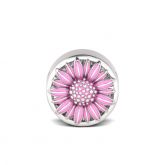 Pink Flower Charm Sterling Silver
