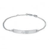 Engravable Name Bar Bracelet Sterling Silver