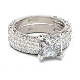 Classic Princess Cut Sterling Silver Ring Set