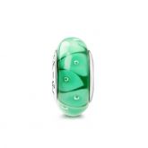 Green Bubbles Glass Charm