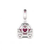 Pumpkin Coach Charm Sterling Silver