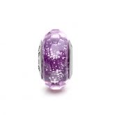 Purple Dots Glass Charm