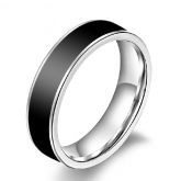 Jeulia Charming Simple Titanium Steel Men's Band