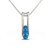 Modern Design Sterling Silver Pendant Necklace