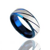 Jeulia Fashion Diagonal Titanium Steel Men's Band