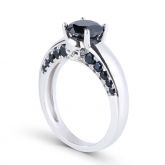 Jeulia Vintage Round Cut Sterling Silver Skull Ring