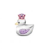 Duck Queen Charm Sterling Silver