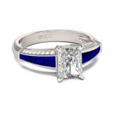 Jeulia Art Deco Radiant Cut Sterling Silver Ring