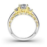 Classic Three Stone Round Cut Sterling Silver Ring