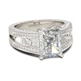 Vintage Radiant Cut Sterling Silver Ring