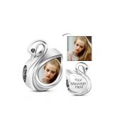 Graceful Swan Engravable Charm Sterling Silver