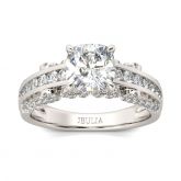 Jeulia Vintage Cushion Cut Sterling Silver Ring