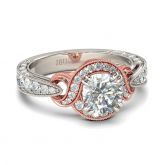 Jeulia Knot Design Round Cut Sterling Silver Ring