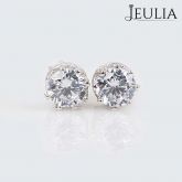 Classic Crown Sterling Silver Stud Earrings