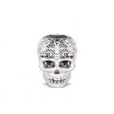 Hollow Skull Charm Sterling Silver