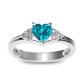 Classic Heart Cut Sterling Silver Ring