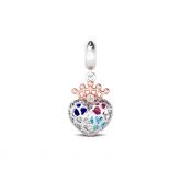 Hollow Heart Pendant Sterling Silver