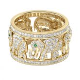 Jeulia Round Cut Sterling Silver Elephant Ring