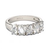 Modern Oval Cut Sterling Silver Women's Band