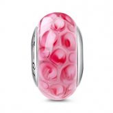 Pink Petal Glass Charm