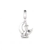 Moon & Magic Witch Charm Sterling Silver
