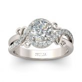 Jeulia Nature Inspired Round Cut Sterling Silver Ring