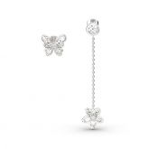 Butterfly Sterling Silver Mismatched Earrings