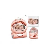 Baby's Pram Rose Gold Tone Photo Charm Sterling Silver