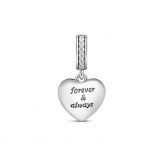 Forever & Always Charm Sterling Silver