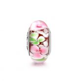 Colorful Flowers Glass Charm