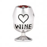 Wine Glass Charm Sterling Silver