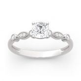 Jeulia Moissanite Cushion Cut Vintage Gold Ring