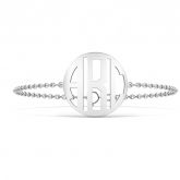 Block Monogram Bracelet Sterling Silver
