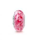Pink Petal Glass Charm
