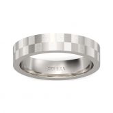 Jeulia Frosted Checkered Stainless Steel Men's Band