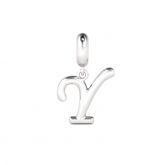 Letter Y Dangling Charm Sterling Silver
