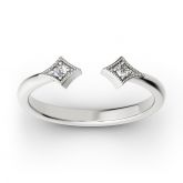 Stackable Rhombus Sterling Silver Open Ring