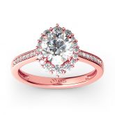 Halo Round Cut Sterling Silver Ring