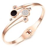 Rose Gold Tone Titanium Steel Bangle